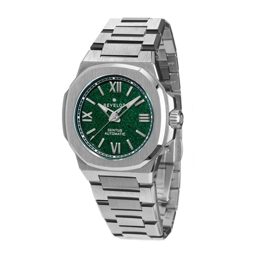 Gentus 40MM Green Aventurine Steel (Automatic)