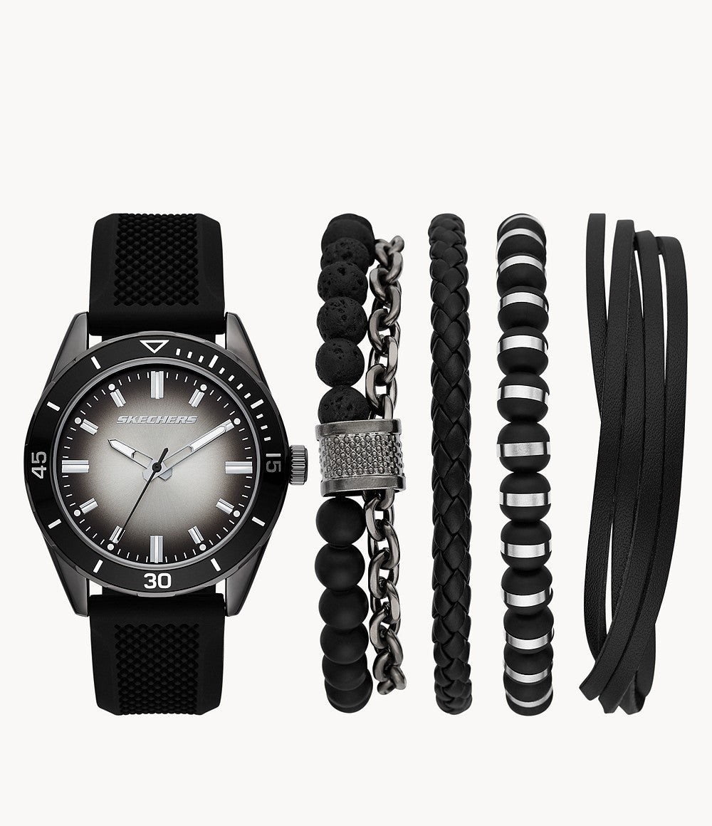 Three-Hand Quartz Analog Watch Gift Set
