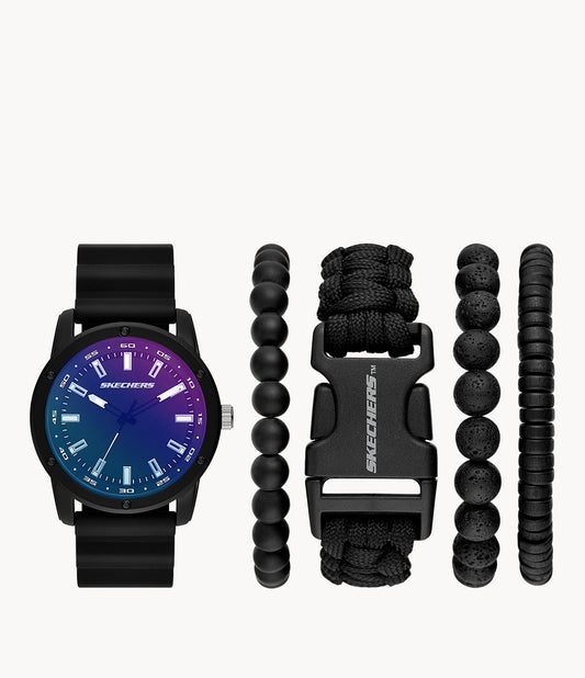 Three-Hand Quartz Analog Watch Gift Set