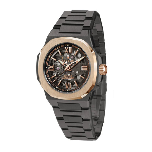 Gentus 40MM Gunmetal Rose Skeleton (Automatic)