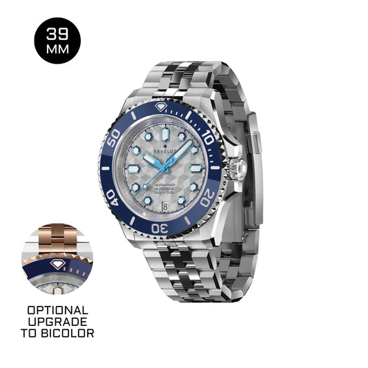 Hexmariner 39 Metallic White CNC Guilloche