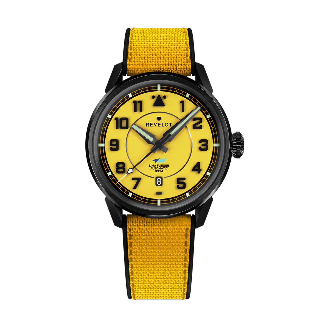 LIMA Flieger Yellow Luminova Grade 5 Titanium DLC