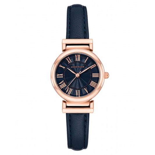 Women's Leather Strap Watch AK/2246RGNV