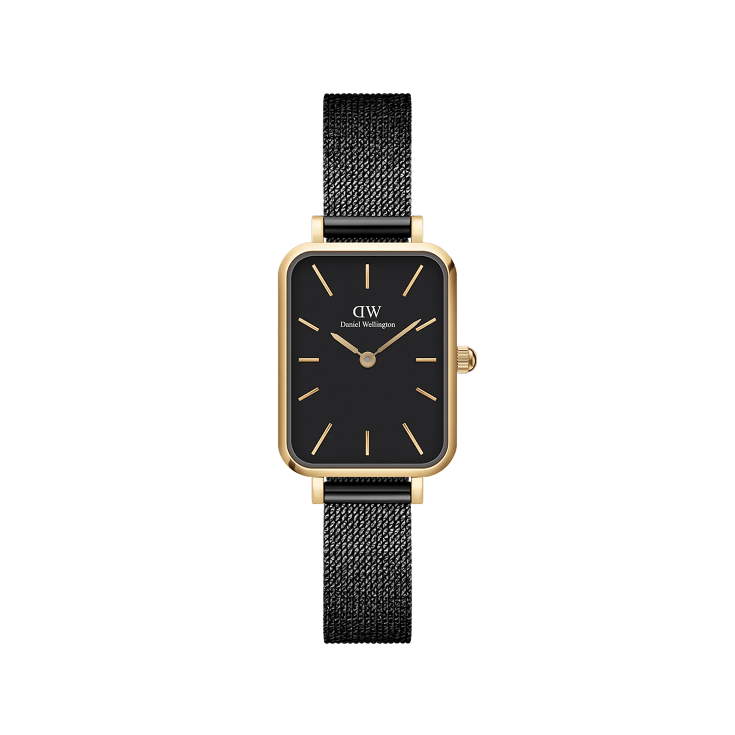 Montre Daniel Wellington Quadro Pressed Ashfield - Réf. DW00100558 - Cadran Noir - Classique Et Résistante à L'eau