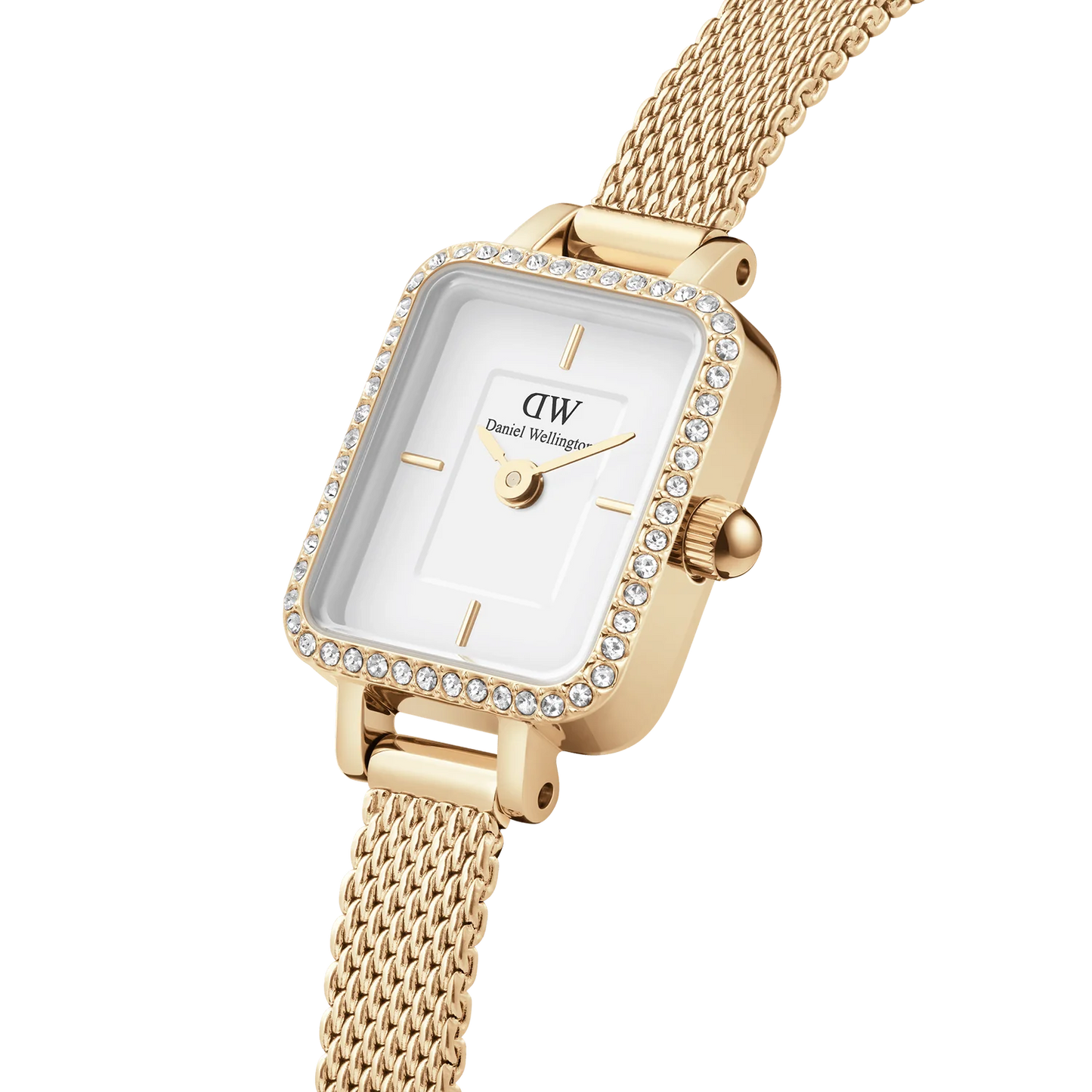 Quadro Mini Lumine Bezel Gold Watch DW00100730