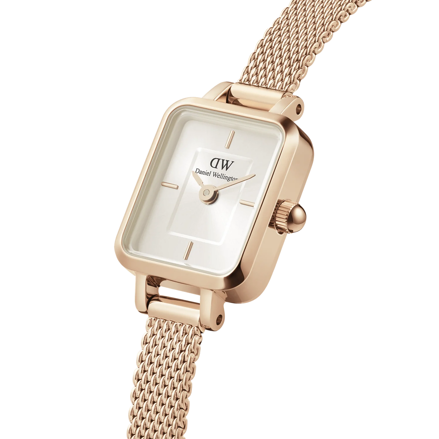 Quadro Mini Melrose Rose Gold Champagne Watch DW00100651