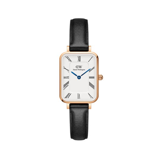 Quadro Roman Numerals Sheffield Rose Gold Watch DW00100689