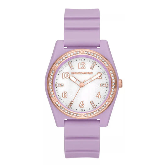 Evalyn Purple Silicone Analog Watch