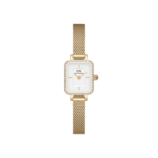Quadro Mini Lumine Bezel Gold Watch DW00100730
