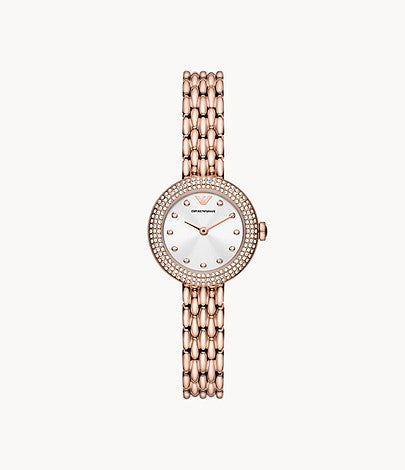 Two-Hand Rose Gold-Tone Stainless Steel Watch