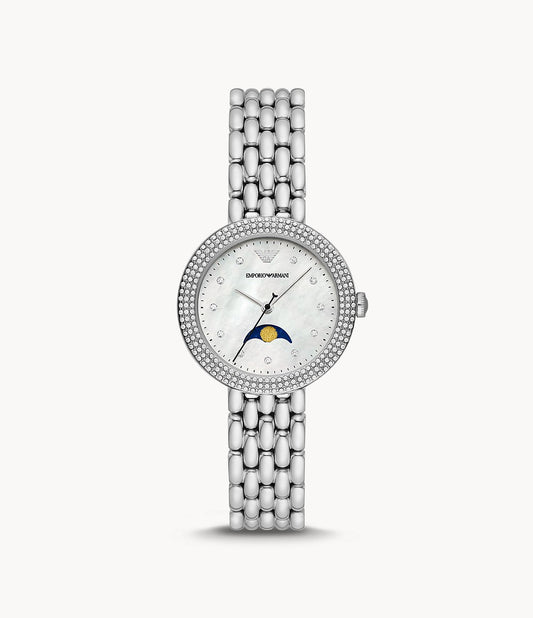Moonphase Stainless Steel Watch
