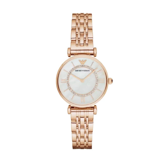 Women's Two-Hand Rose Gold-Tone Stainless Steel Watch