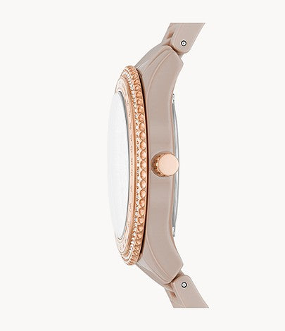 Stella Multifunction Caramel Ceramic Watch