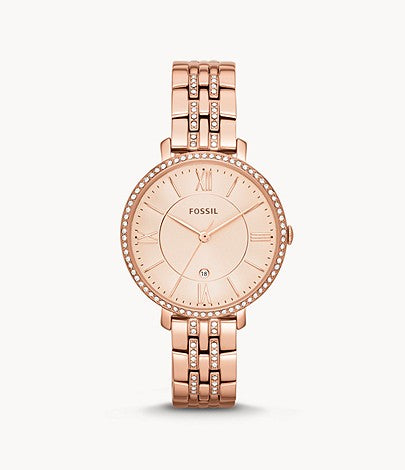 Jacqueline Rose-Tone Stainless Steel Watch