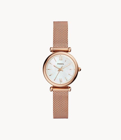 Carlie Three-Hand Rose Gold-Tone Stainless Steel Watch