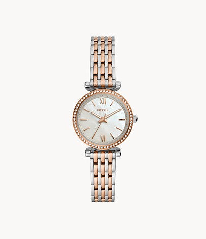 Carlie Mini Three-Hand Two-Tone Stainless Steel Watch