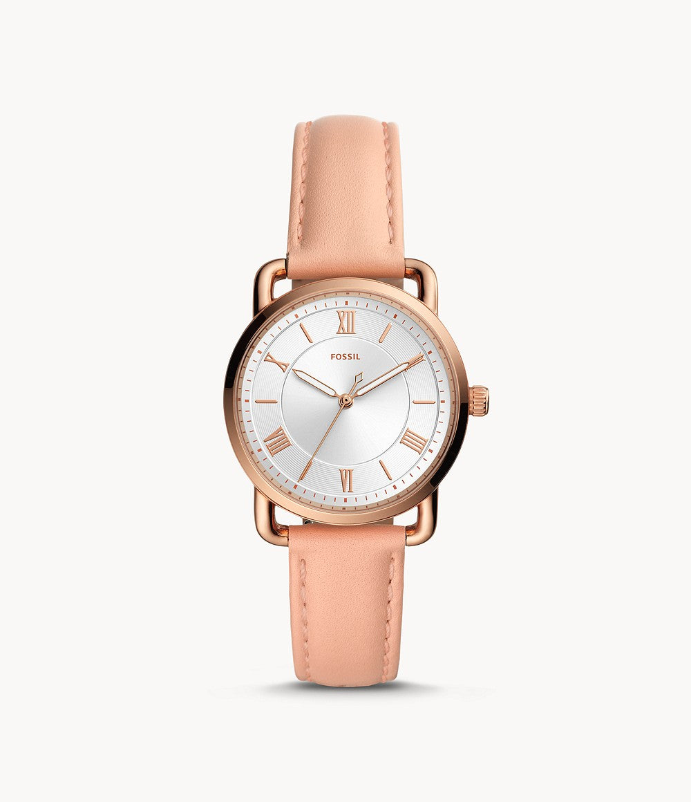 Copeland Three-Hand Nude Leather Watch – Timekeeper