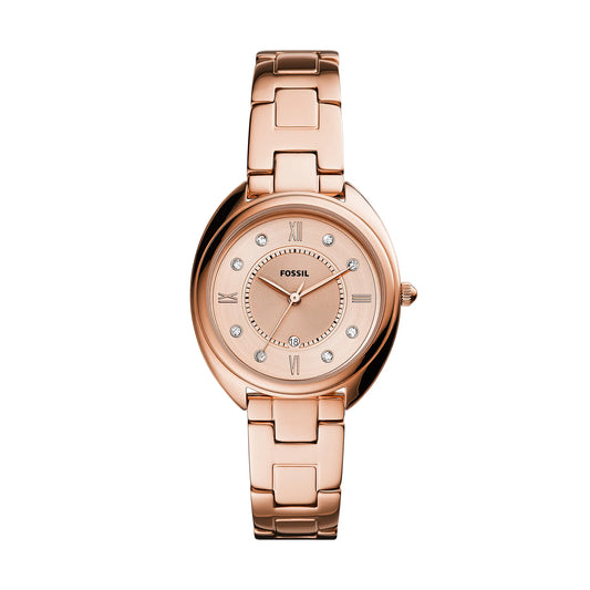 Gabby Three-Hand Date Rose Gold-Tone Stainless Steel Watch