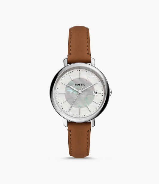 Jacqueline Solar-Powered Brown Eco Leather Watch