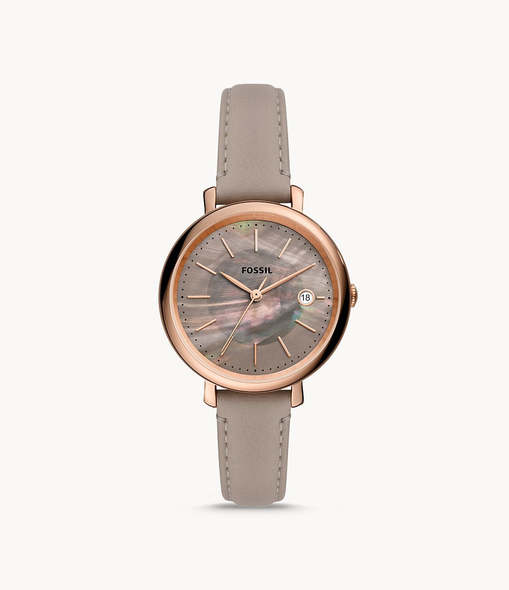 Jacqueline Solar-Powered Gray Eco Leather Watch