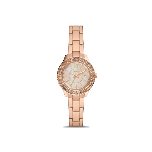 Stella Three-Hand Date Rose Gold-Tone Stainless Steel Watch
