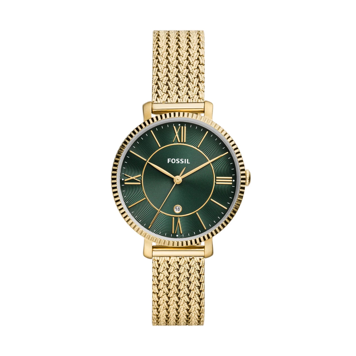 Jacqueline Three-Hand Date Gold-Tone Stainless Steel Watch