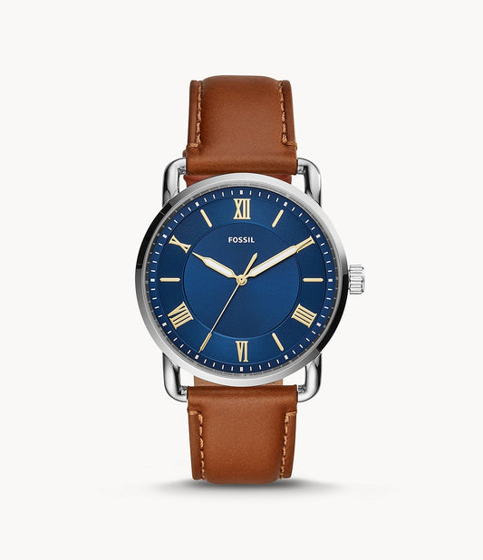 Copeland 42mm Three-Hand Luggage Leather Watch