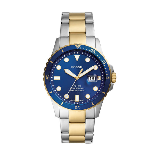 FB-01 Three-Hand Date Two-Tone Stainless Steel Watch