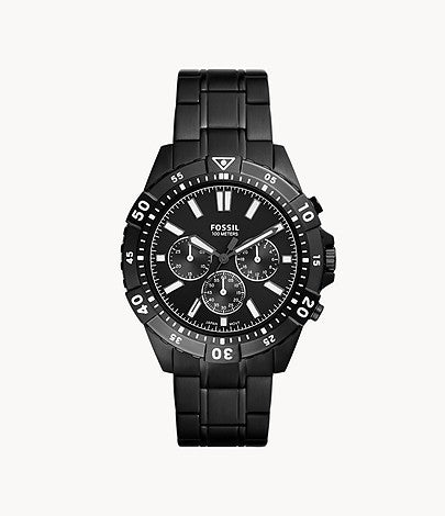 Garrett Chronograph Black Stainless Steel Watch