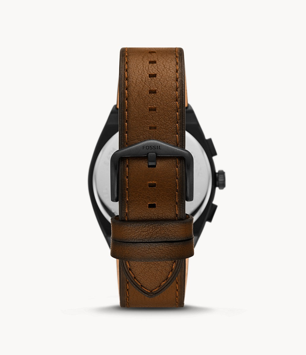 Everett Chronograph Brown Eco Leather Watch
