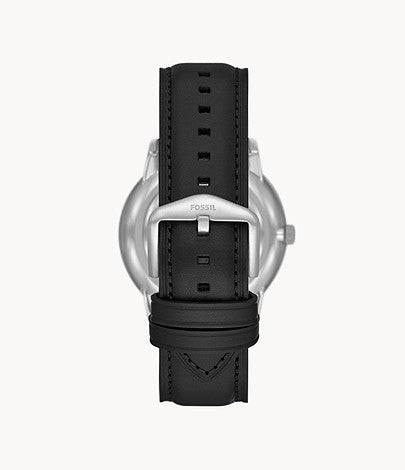 Neutra Moonphase Multifunction Black Eco Leather Watch
