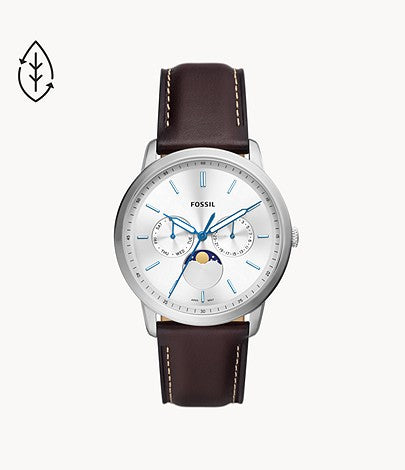 Neutra Moonphase Multifunction Brown Eco Leather Watch