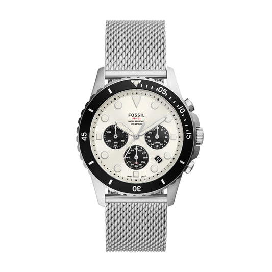 FB-01 Chronograph Stainless Steel Mesh Watch