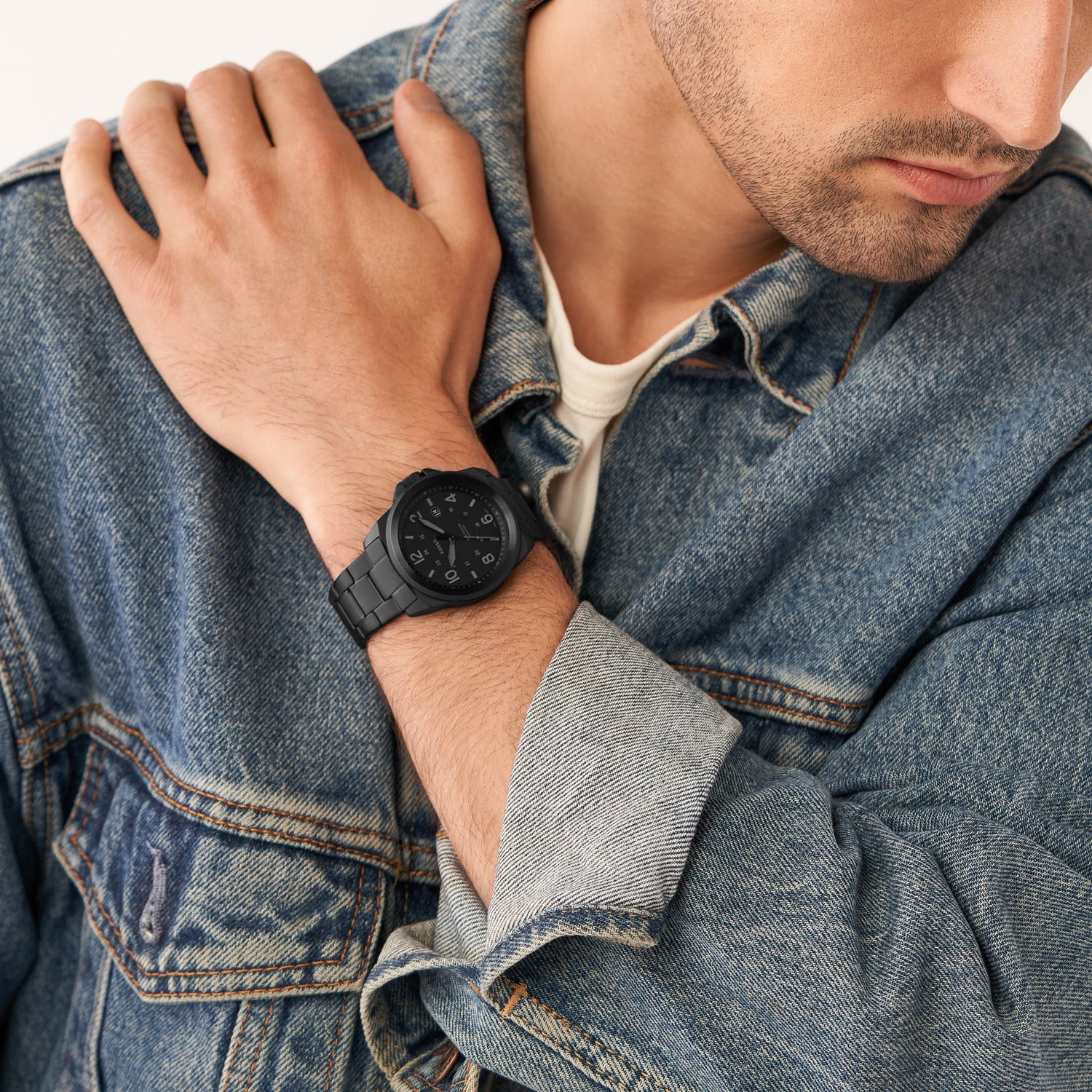 Bronson Three Hand Date Black Stainless Steel Watch Timekeeper