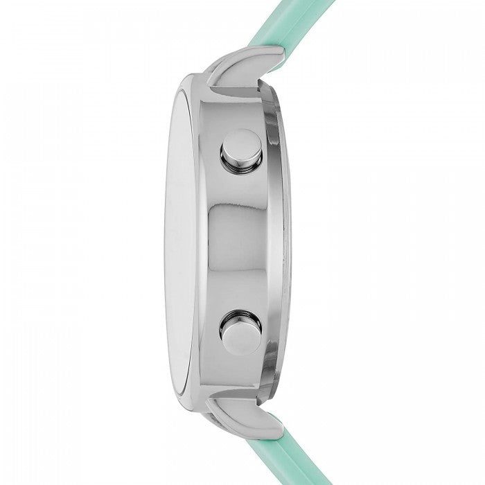 Magnolia Women's Quartz Digital Pastel Green Silicone Strap Watch