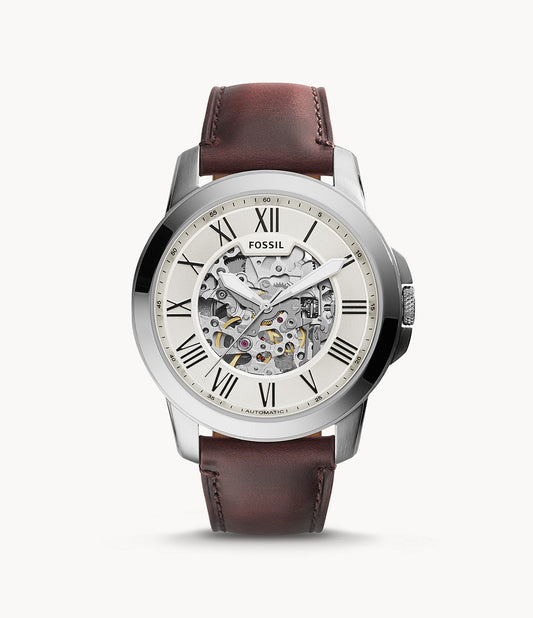 Grant Automatic Dark Brown Leather Watch