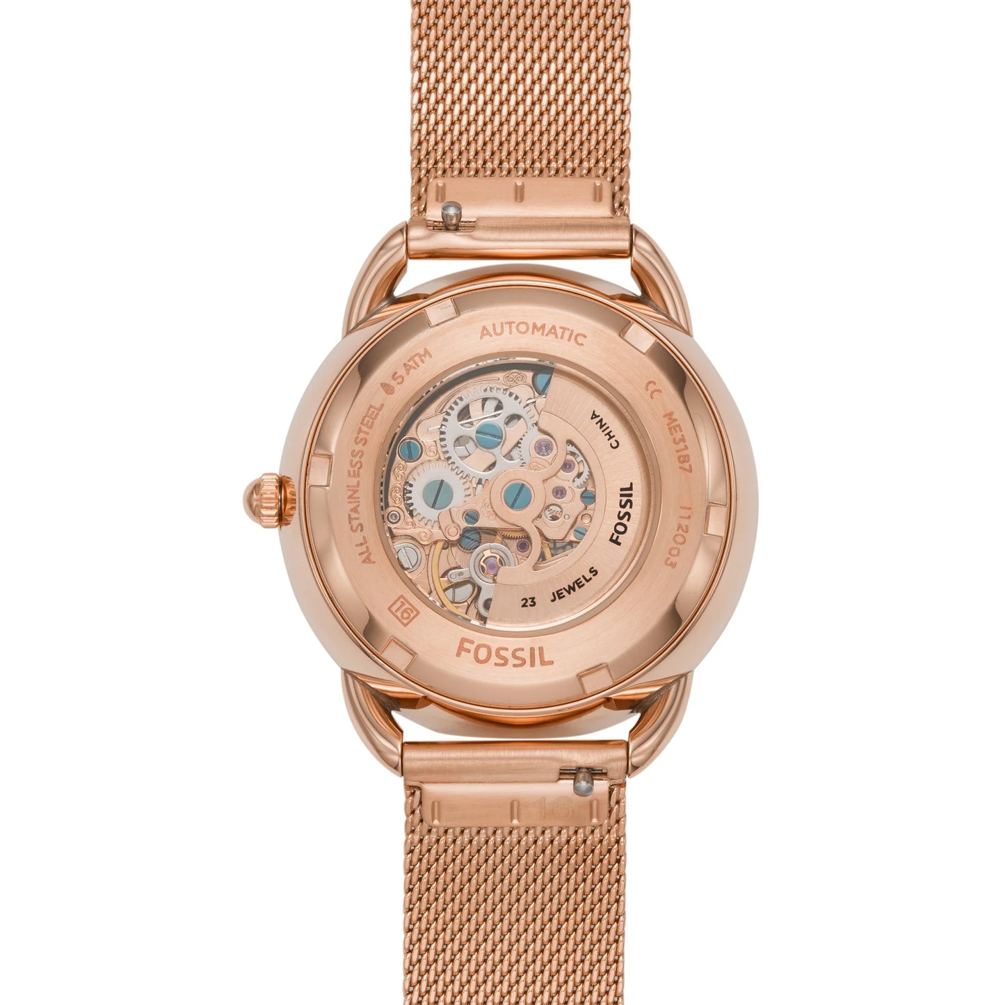 Tailor Automatic Rose Gold-Tone Stainless Steel Mesh Watch