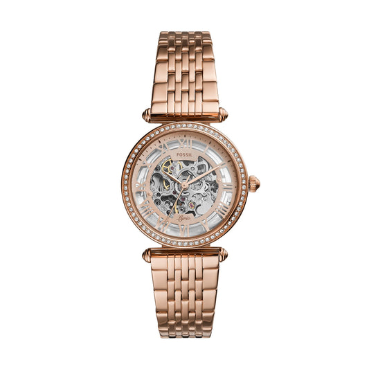 Lyric Automatic Rose Gold-Tone Stainless Steel Watch
