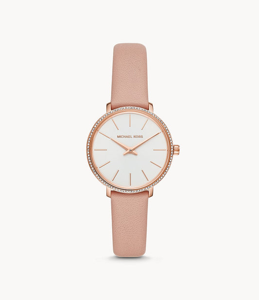 Women's Pyper Two-Hand Pink Leather Watch