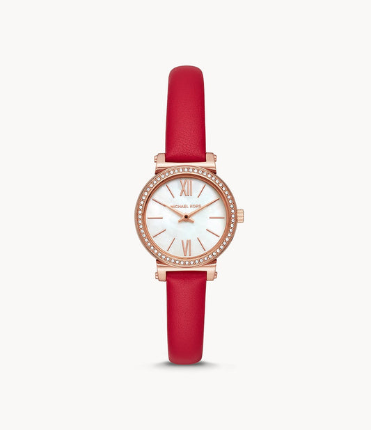 Women's Sofie Two-Hand Red Leather Watch
