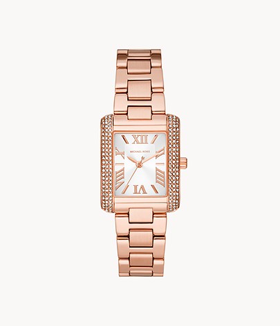 Emery Three-Hand Rose Gold-Tone Stainless Steel Watch
