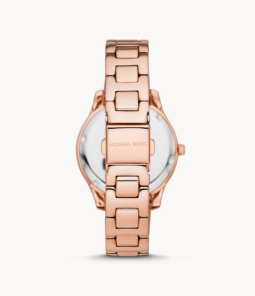 Liliane Three-Hand Rose Gold-Tone Stainless Steel Watch