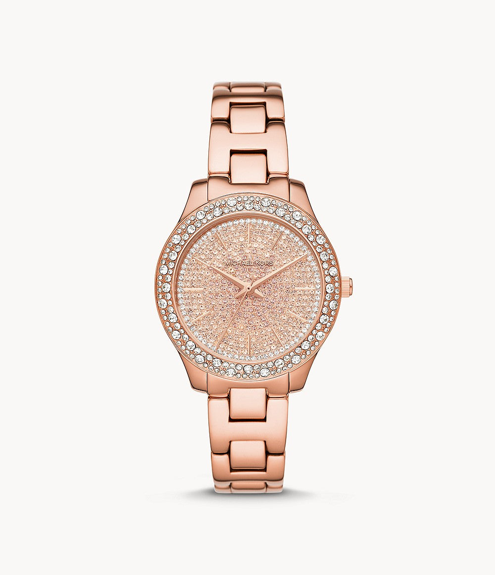 Liliane Three-Hand Rose Gold-Tone Stainless Steel Watch – Timekeeper