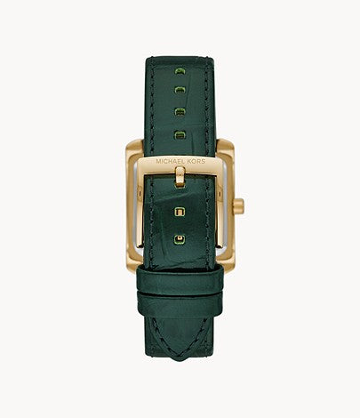 Emery Three-Hand Green Croco Leather Watch