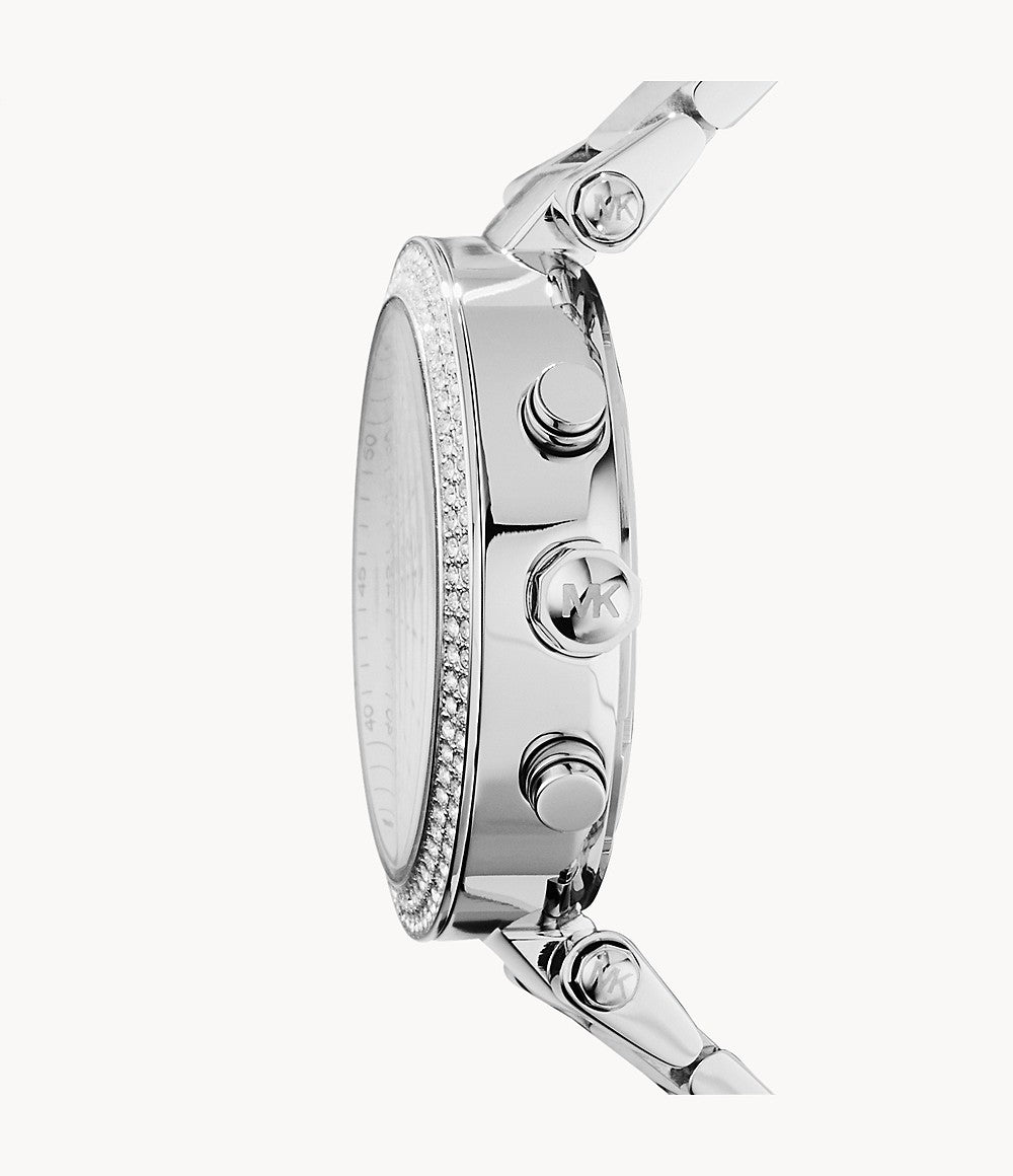 Silver-Tone Glitz Parker Watch