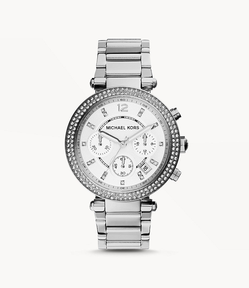 Silver-Tone Glitz Parker Watch