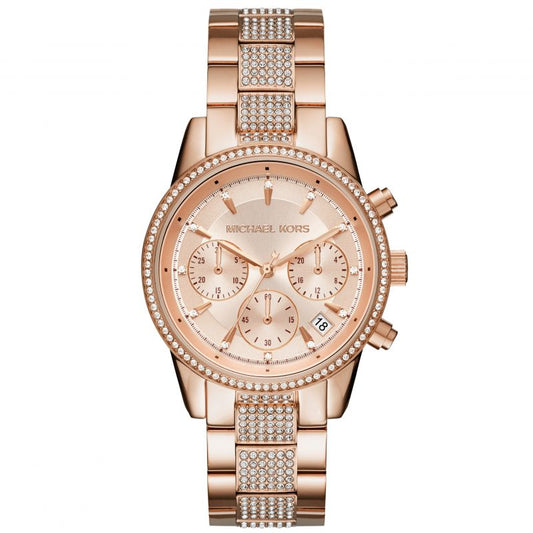 Ritz Chronograph Rose Gold-Tone Stainless Steel Watch