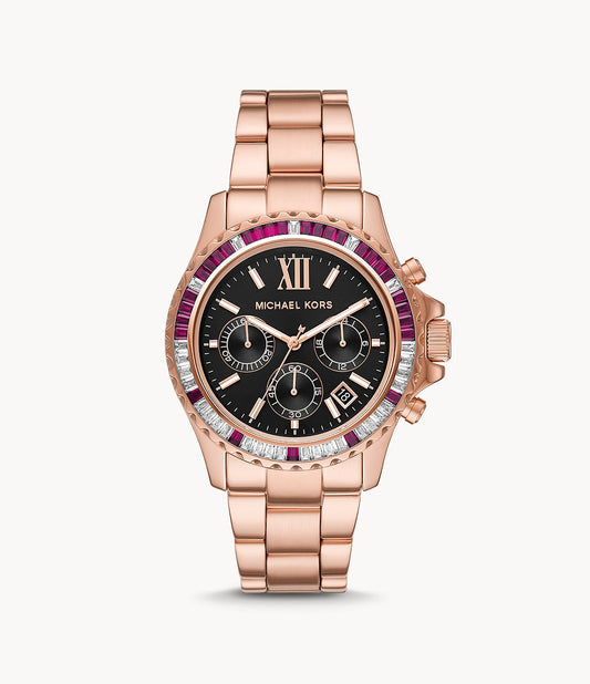 Everest Chronograph Rose Gold-Tone Stainless Steel Watch