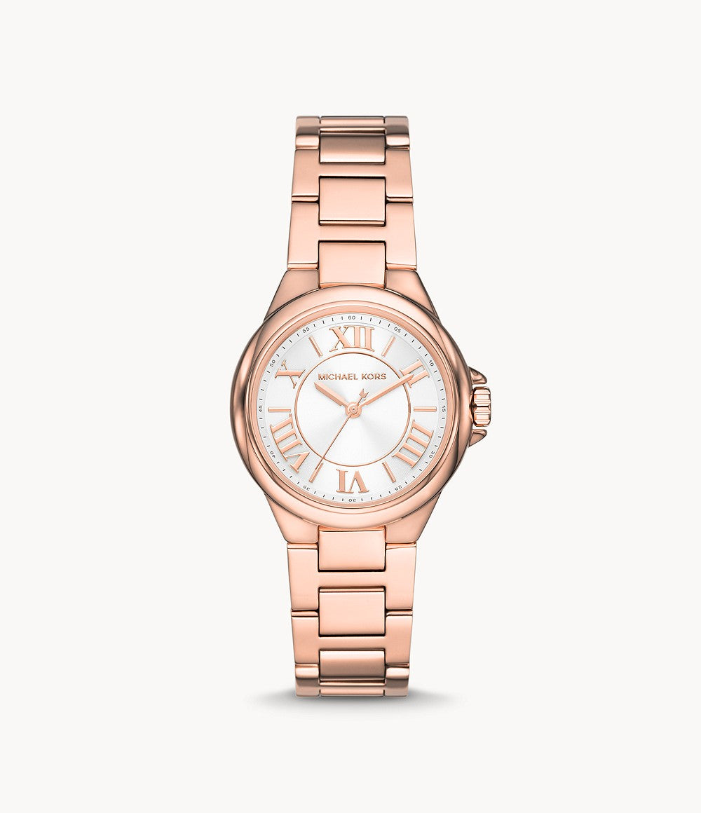 Camille Three-Hand Rose Gold-Tone Stainless Steel Watch