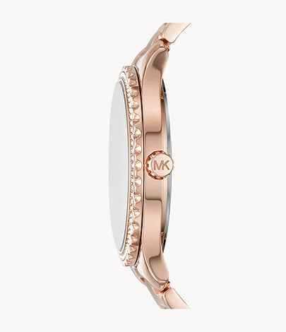 Layton Three-Hand Rose Gold-Tone Stainless Steel Watch
